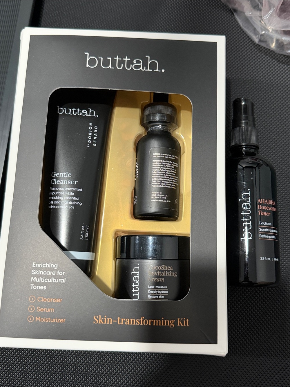 Buttah Gentle Cleanser & Skin-Transforming Kit — Black & Gold